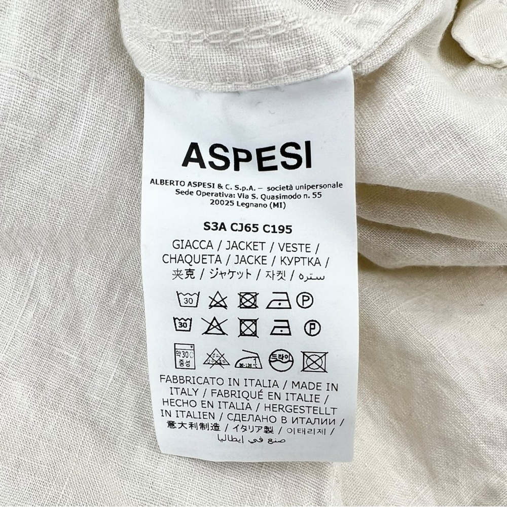 ASPESI Samurai Blazer - White Linen Lightweight Ice Blazer Jacket sz S - Picture 8 of 12